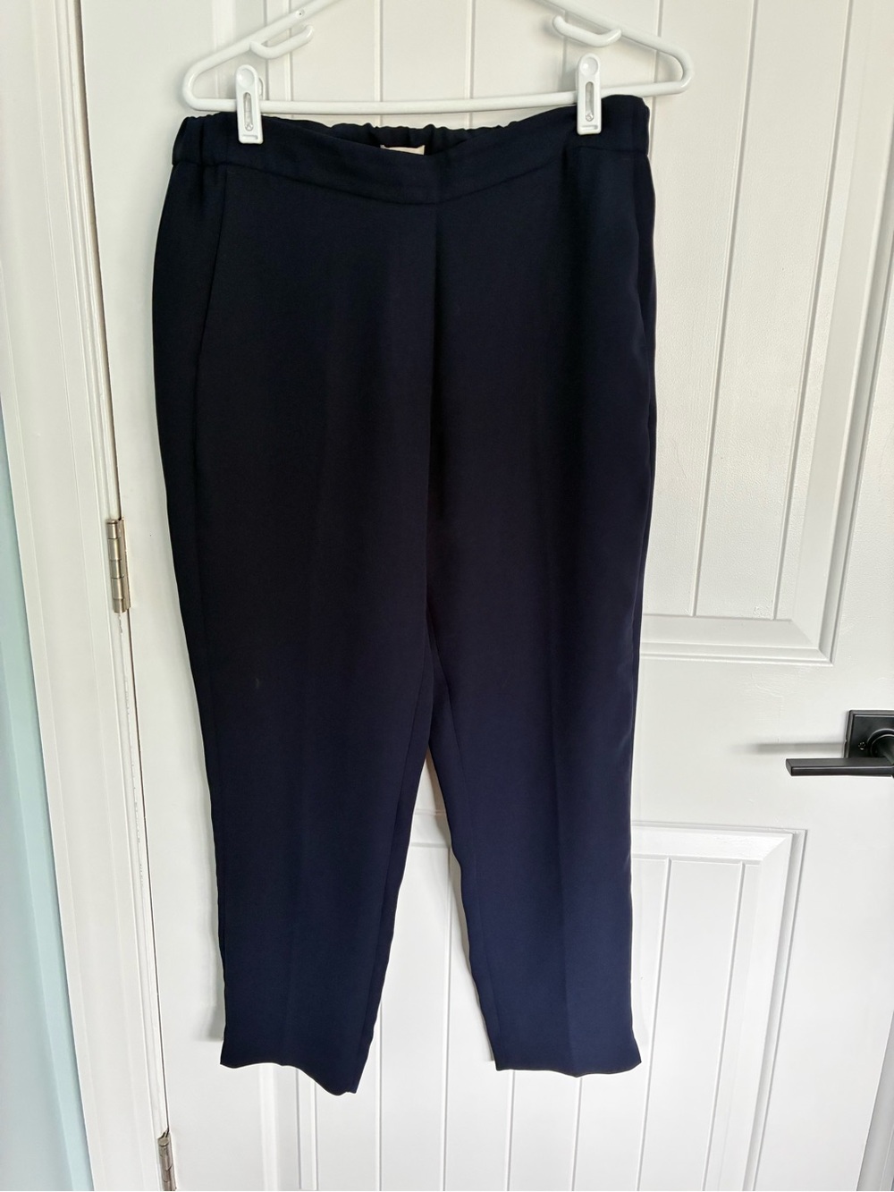 J. Crew Navy Straight-Leg Trousers